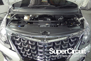 Hyundai Starex (TQ) with the SUPERCIRCUIT FRONT STRUT BAR/ FRONT TOWER BAR/ FRONT ENGINE BAR.