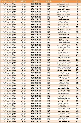 اسماء المشمولين في قطع الاراضي من خلال وزيرة الاعمار والاسكان والبلديات العامة