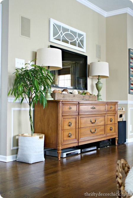dresser as entertainment center