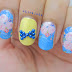 C5-018 Water Decal -  Roses on blue~