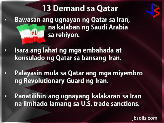 Saudi Arabia and other Arab countries that have cut ties to Qatar issued a steep list of demands Thursday to end the diplomatic crisis which has been going on for weeks now.   The list compiled by Saudi Arabia, the United Arab Emirates (UAE), Egypt and Bahrain makes various demands relating to Qatari media and government policy, according to news agencies Reuters and the Associated Press.  It was handed over to Qatar by Kuwait, which is mediating in the ongoing dispute.  There are a total of 13 demands, which includes the closing of the Al Jazeera Television Network. Not only must Qatar shut down the Doha-based satellite broadcaster, the list says, but also all of its affiliates. The list also demands that Qatar stop funding a host of other news outlets including Arabi21 and Middle East Eye.  Qatar is also being asked to reduce its ties to Saudi Arabia's regional adversary Iran and instead align itself politically, economically and otherwise with the Gulf Cooperation Council. Qatar must shut down all diplomatic posts in Iran, kick out from Qatar any members of Iran’s elite Revolutionary Guard, and only conduct trade and commerce with Iran that complies with U.S. sanctions.  Included in the list is the closing of a Turkish military base in Qatar, the location of which is somewhat a secret. The Turkish base was formally acknowledged only in 2016. Qatar also hosts the United States' largest military base abroad, which began in 2001. Turkey rejected the call to shut down its military base in Qatar, saying the base was a guarantor of security in the Gulf and demands for its closure represented interference in its ties with Doha. In fact, since the crisis began, Turkey has been a pivotal ally of Qatar, supplying much-needed goods, as well as bolstering its military presence in the region.  The country must also publicly announce that it is cutting ties with terrorist, ideological and sectarian organizations including the Muslim Brotherhood, ISIS, al Qaeda, Hezbollah, and Jabhat Fateh al Sham (formerly al Qaeda in Syria). It must also surrender all individuals on its territory that the four Arab nations have designated as terrorists.  The country must provide detailed information about opposition figures that Qatar has funded, ostensibly in Saudi Arabia and the other nations. It may be well remembered that the four Arab countries published a list of individuals with alleged terrorist links, and enforced banks to freeze bank accounts linked to these individuals and organizations.  The list also require that Qatar stop interfering in the four countries' domestic and foreign affairs and stop a practice of giving Qatari nationality to citizens of the four countries. They must expel those citizens that are currently in Qatar.  Qatar must also pay reparations to these countries for any damage or costs incurred over the past few years because of Qatari policies. Any resulting agreement to comply with the demands will be monitored, with monthly reports in the first year, then every three months the next year, then annually for 10 years.  Qatari officials did not reply immediately to requests for comment. But on Monday, Foreign Minister Sheikh Mohammed bin Abdulrahman al-Thani said Qatar would not negotiate with the four states unless they lifted their measures against Doha.  The four Arab countries give Doha 10 days to comply, failing which the list becomes "void", the official said without elaborating, suggesting the offer to end the dispute in return for the 13 steps would no longer be on the table.