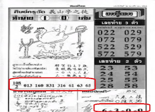 Thai Lotto First Paper For 16-11-2018