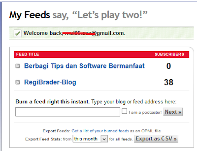 Cara Memasang Widget Readers by Feedburner di Blog