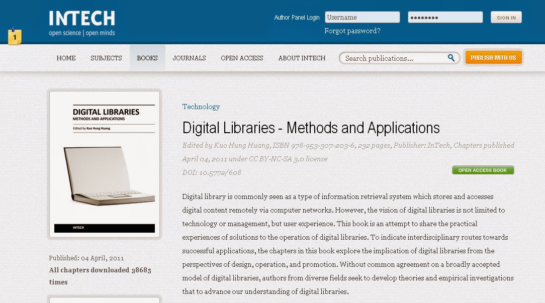 http://www.intechopen.com/books/digital-libraries-methods-and-applications