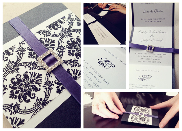  to create her elegant wedding invitations I'd sourced a collection of 