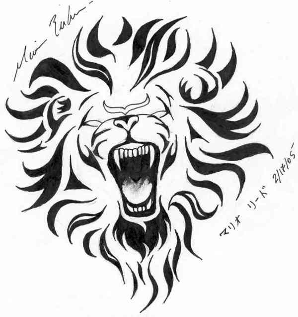 Categories Lion lion tattoo pattern stencil pattern tattoo flash 