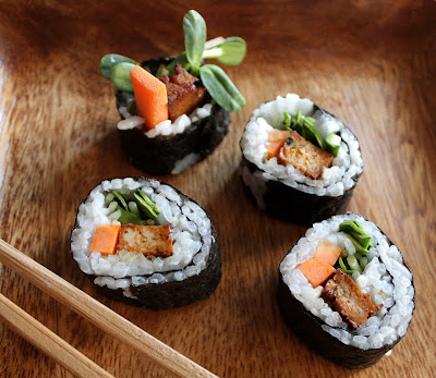 Oppskrift Sushi Vegansk Vegan Vegetarsushi Tofu Hvordan Lage Hjemmelaget