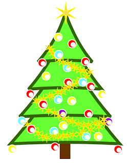 Beautiful Christmas star decorated over Christmas tree image