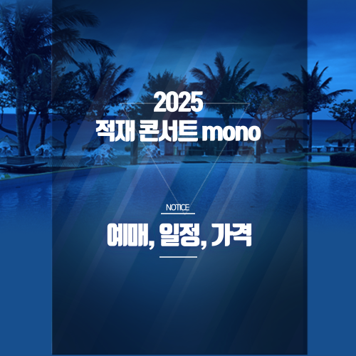 2025 적재 콘서트 mono 예매 방법｜일정·좌석·할인 혜택 완벽 정리 썸네일