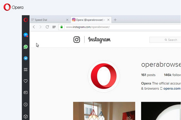 Opera browser Allows Access to WhatsApp, Telegram and Facebook Messenger
