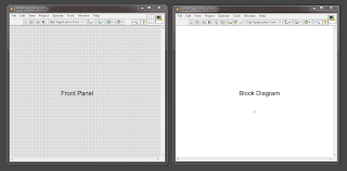 Labview front and block diagram panel