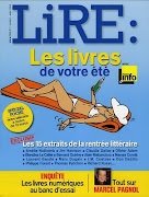 Un dessin de Floc'h illustre la couverture du magazine Lire de juilletaoût . (lire livres de votre ã©tã© couverture)