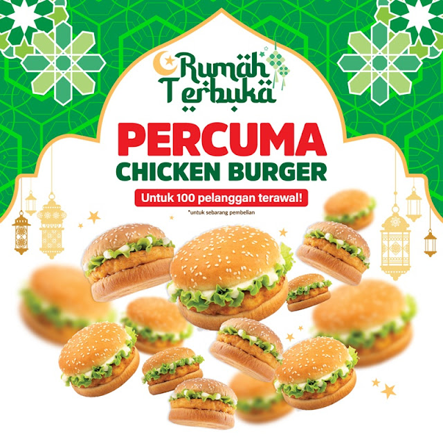 Free Marrybrown Chicken Burger For Hari Raya 2024