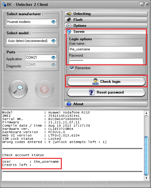 Detect and Unlock Huawei Vodafone R215