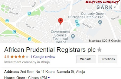 Africa Prudential Registrars Plc Recruitment 2018/2019 | Application Form and Guidelines