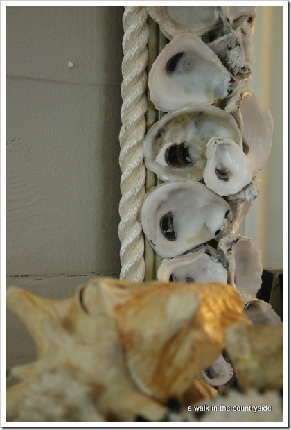 diy oyster mirror