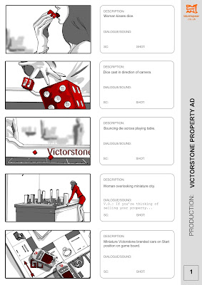 © 2013 "Victorstone Property Ad" Storyboards (1 of 3). Artwork by Dulani Wilson. All Rights Reserved to respective owners.