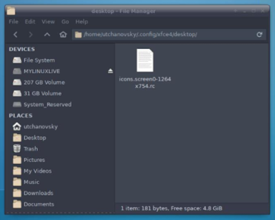 desktop config XFCE