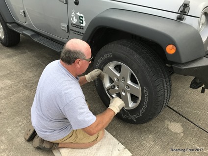 Getting the spare put on