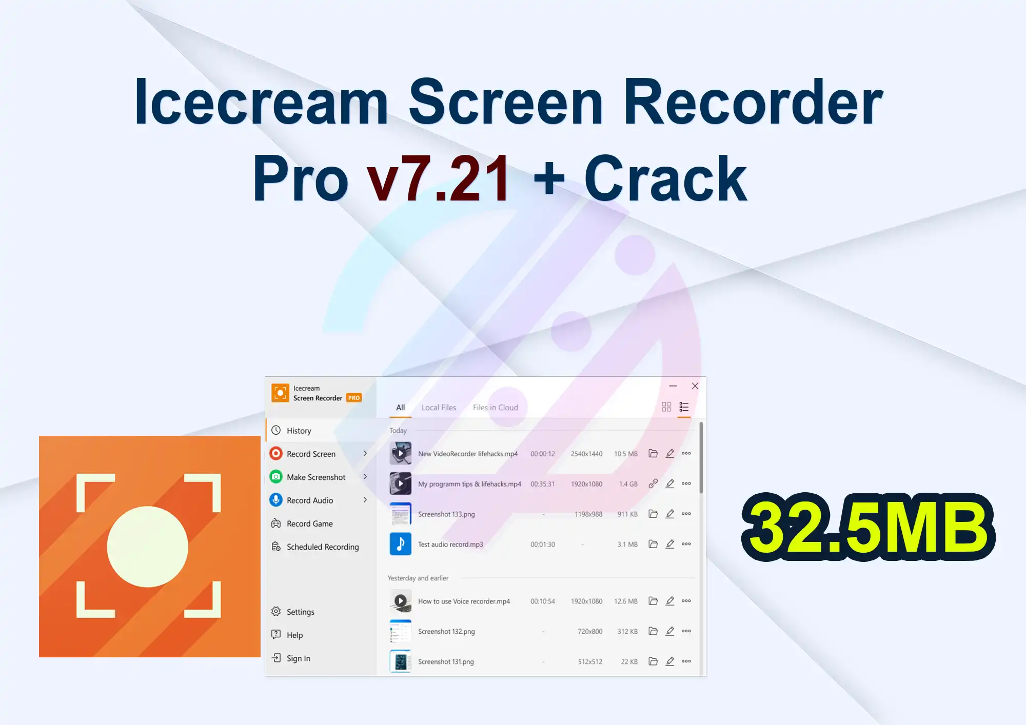 Icecream Screen Recorder Pro v7.21 + Crack 