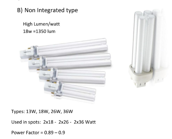 integrated florescent lamps
