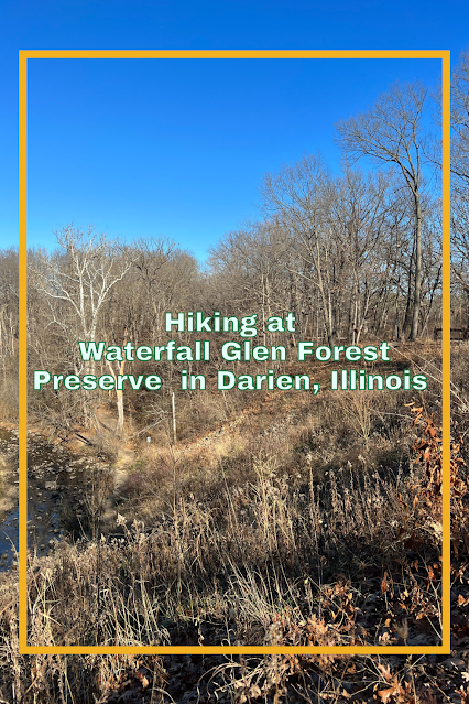 Hiking at  Waterfall Glen Forest Preserve  in Darien, Illinois