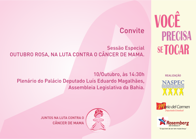 Sessão Especial em homenagem ao Outubro Rosa