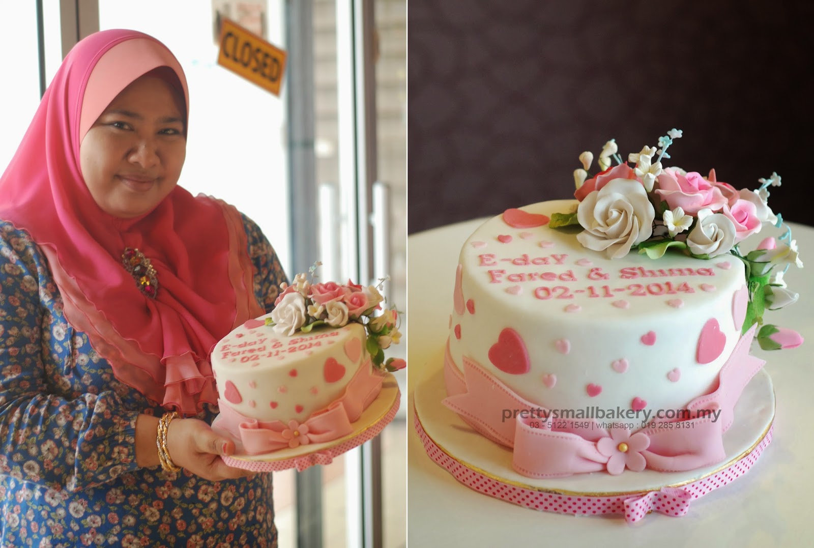 Kek hantaran pertunangan - Prettysmallbakery