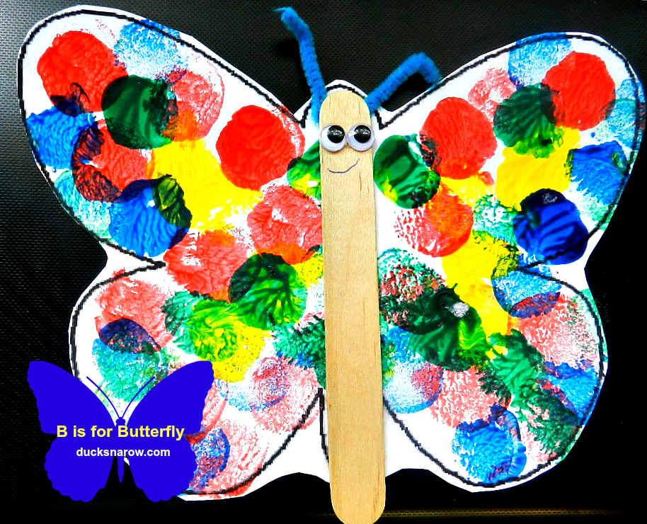B is for Butterfly Preschool Lesson & Craft - Ducks 'n a Row