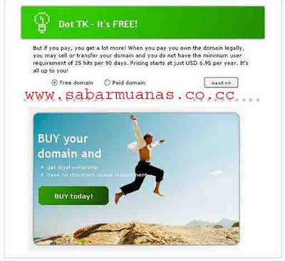 Cara Mudah Daftar Domain Gratis dot tk