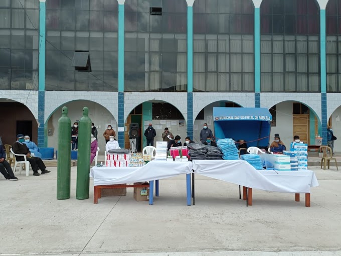 Red de Salud Lampa recibe donación de equipos e insumos, para apoyar la lucha contra la covid-19 en el Distrito de Paratia.