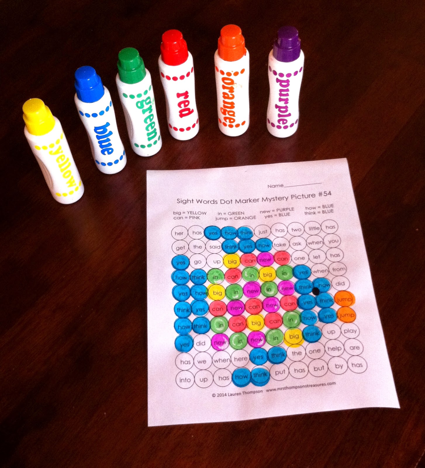 http://www.teacherspayteachers.com/Product/Dot-Marker-Mystery-Picture-Activities-SIGHT-WORDS-Bundle-1450868