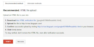 Verifikasi Webmaster google