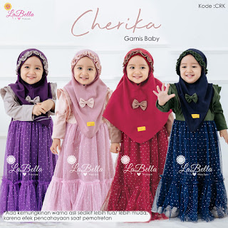 Koleksi Baju Gamis Baby LABELLA Terbaru Cherika