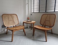 kursi teras minimalis rotan sandaran besar