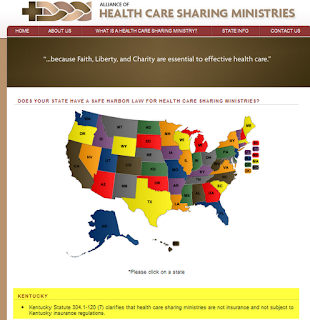 As of yesterday, the Alliance of Health Care Sharing Ministries had 