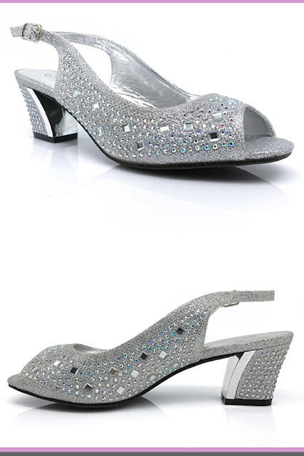 silver wedding shoes