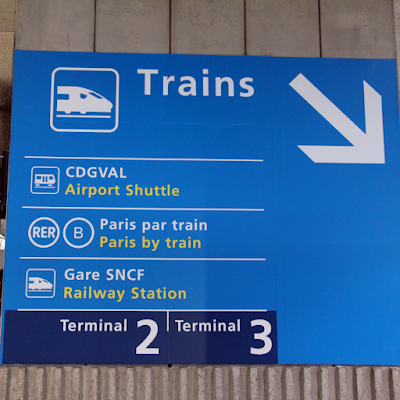 TGV train station in terminal 2 of the airport.