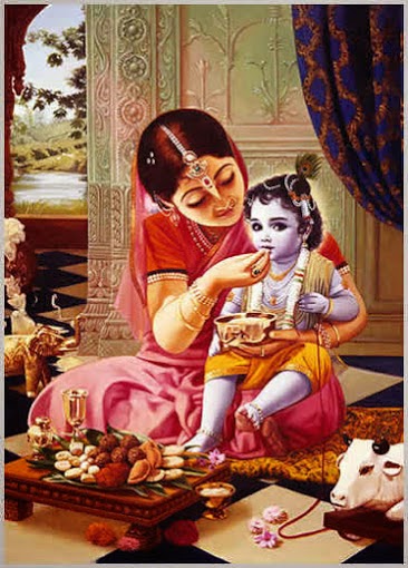 Baby Krishna with Mother Yashoda