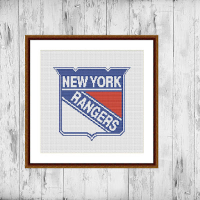 New York Rangers counted cross stitch pattern