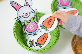 Easter Theme Unit: CVC Middle Sound Sorting