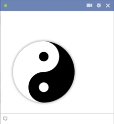 Yin-Yang Symbol Facebook Emoticon