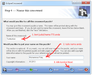 cara membuat TTS dengan EclipseCrossword 5