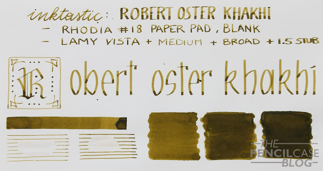 Robert oster Khakhi fountain pen ink review