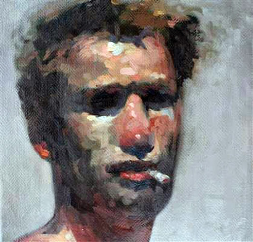 Stefán Boulter, Self Portrait, Portraits of Painters, Fine arts, Painter Stefán Boulter