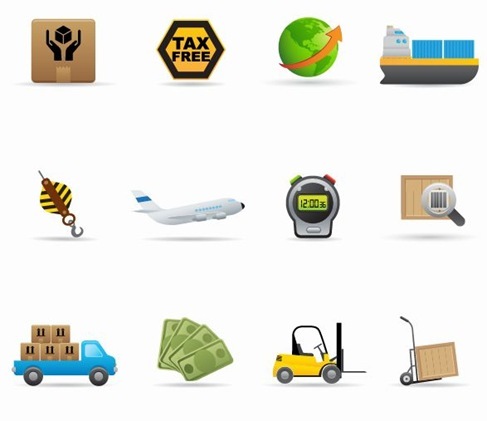 facebook icon vector download. Delivery Icon Vector Set