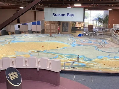 Suisun Bay display at Bay Model Visitor Center in Sausalito, California