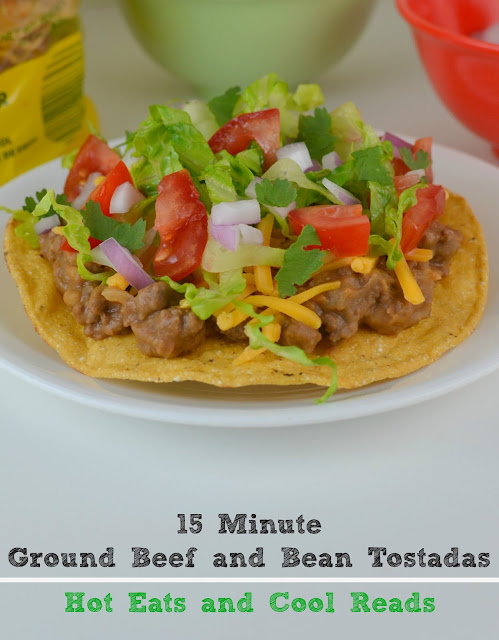 15 Minute Ground Beef and Bean Tostadas