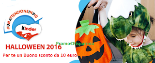 Logo #UnAttenzioneInPiù ti regala buoni sconto Halloween per maschere e vestiti