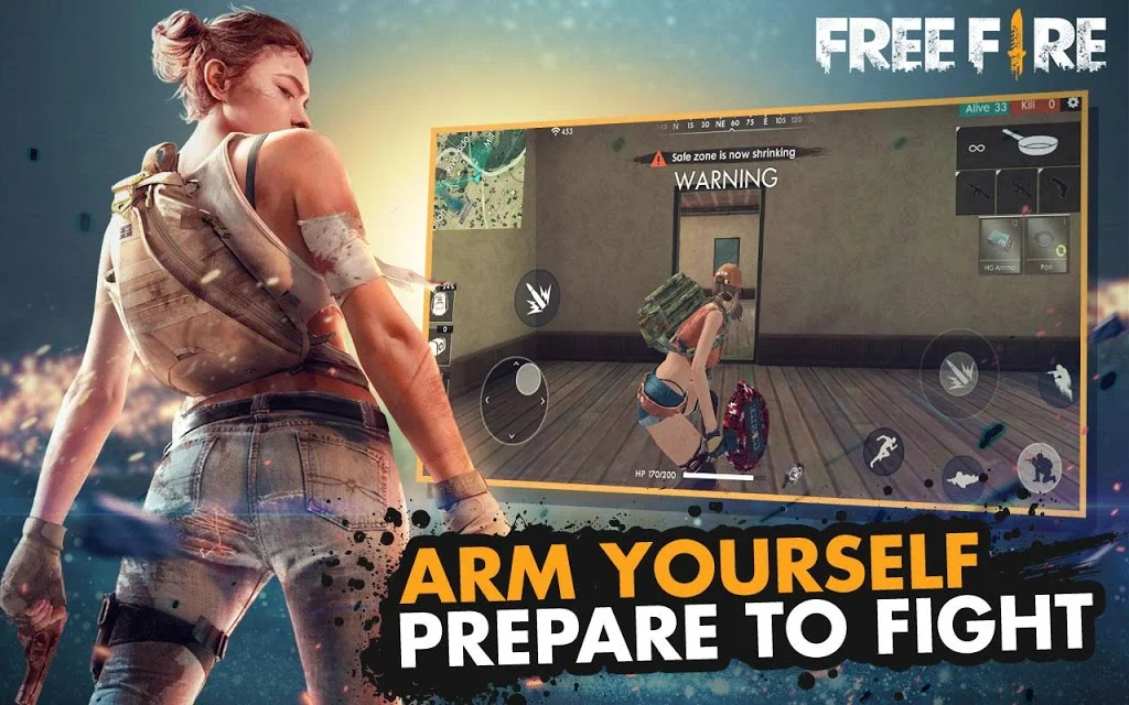 Screenshots of the Garena Free Fire for Android tablet, phone.